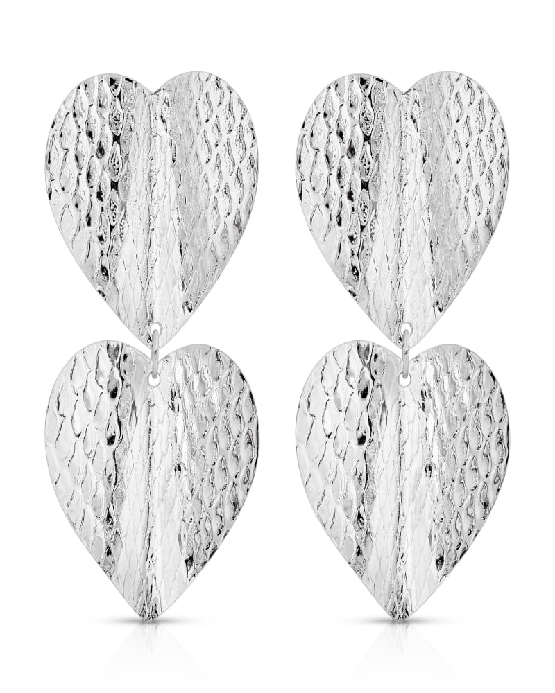 Front of a size one-size-fits-all Small Heathrow Earrings Silver in Silver by Eklexic. | dia_product_style_image_id:285643